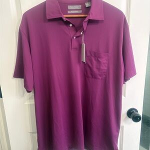 New Daniel Cremieux Signature Performance Men's Purple Polo Shirt size XL